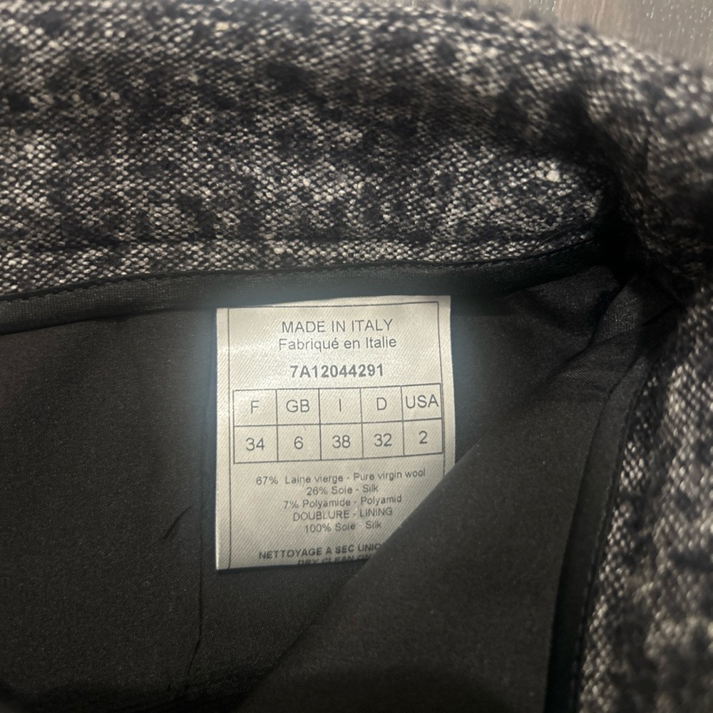christian dior Women’s Paris wool pants Size 2 Small Black White gray Pattern - Picture 8 of 8
